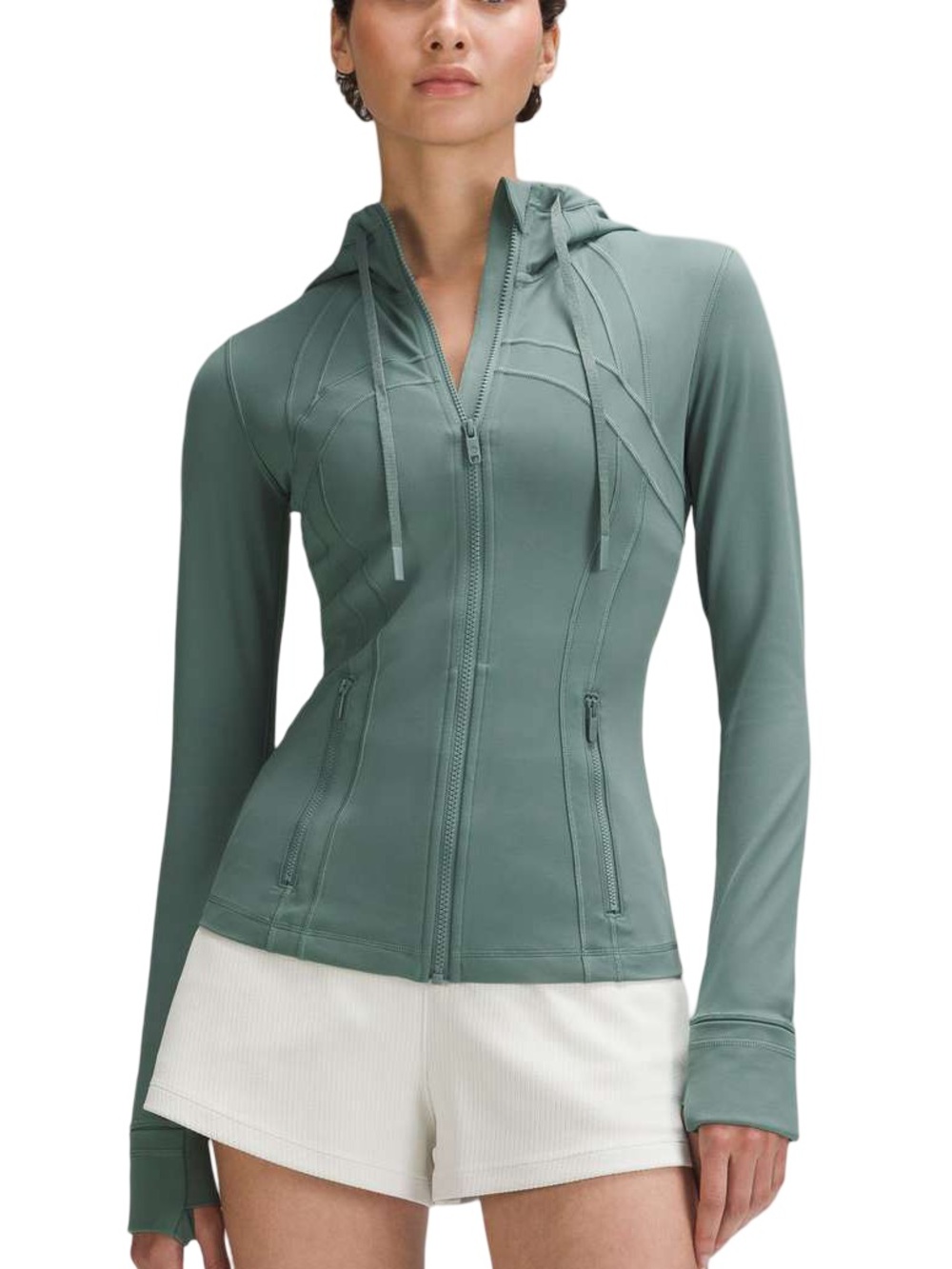🌱🍃 lululemon athletica hooded define jacket *Nulu in medium forest green